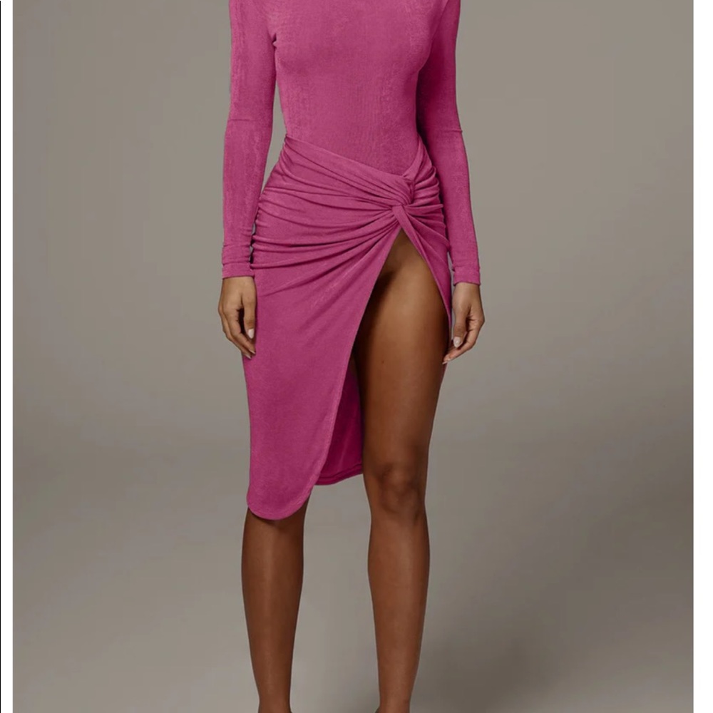 JLUX Berry Namya Knotted Skirt in Berry